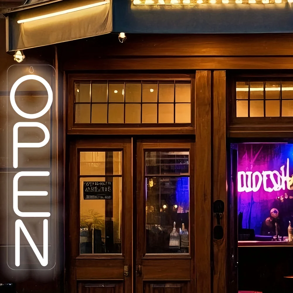 Offenes Neonschild, LED-Neonlicht für gewerbliche Wandleuchte, USB-betrieben, für Bars, Geschäfte, Cafés, Hotels im Freien