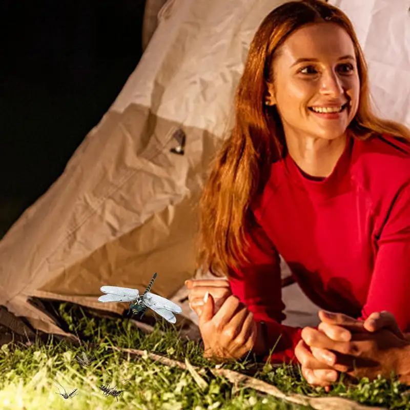 Simulação Libélula Inseto Modelo, Mosquito Repelente, Outdoor Hanging Ornaments