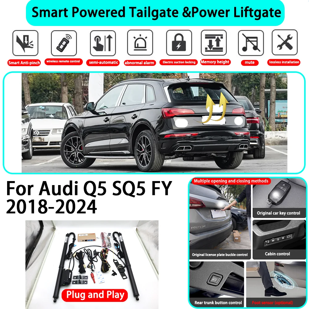 

﻿for Audi Q5 SQ5 FY 2018-2024 OEM Smart Automatic Powered Tailgate Electric Power Tailgate Lift Kit Key Close Plug and Play