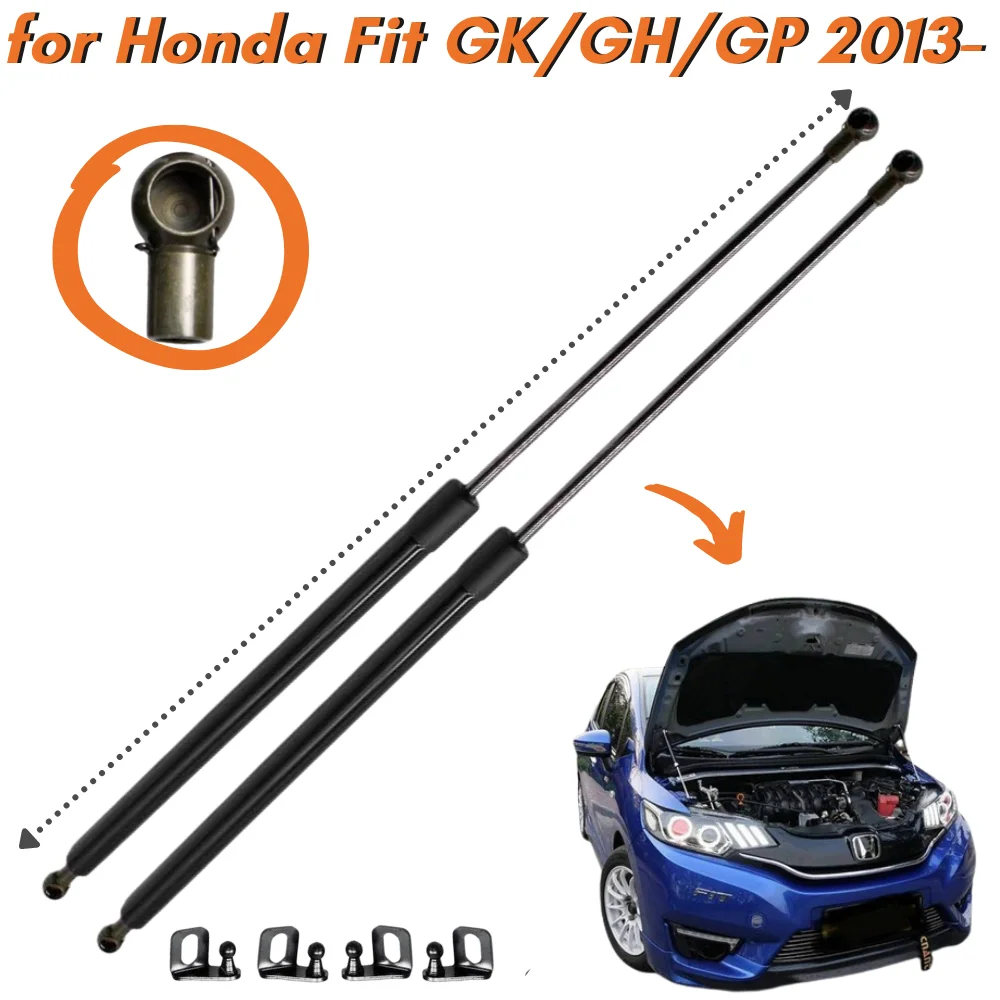 

Qty(2) Hood Struts for Honda Fit GK/GH/GP 3rd 2013-present Jazz Front Bonnet Lift Supports Shock Absorbers Gas Springs Strut Bar