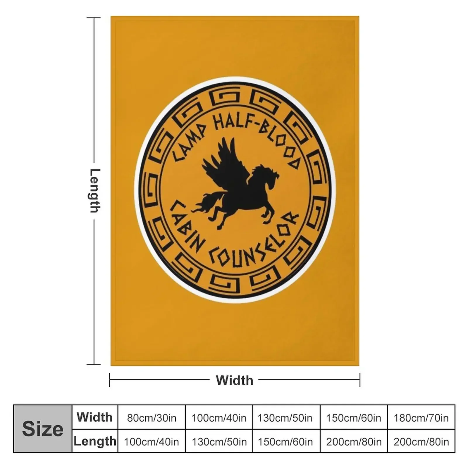 Camp Half-Blood Counselor Badge Throw Blanket couch cozy soft plush fuzzy picnic outdoor blanket