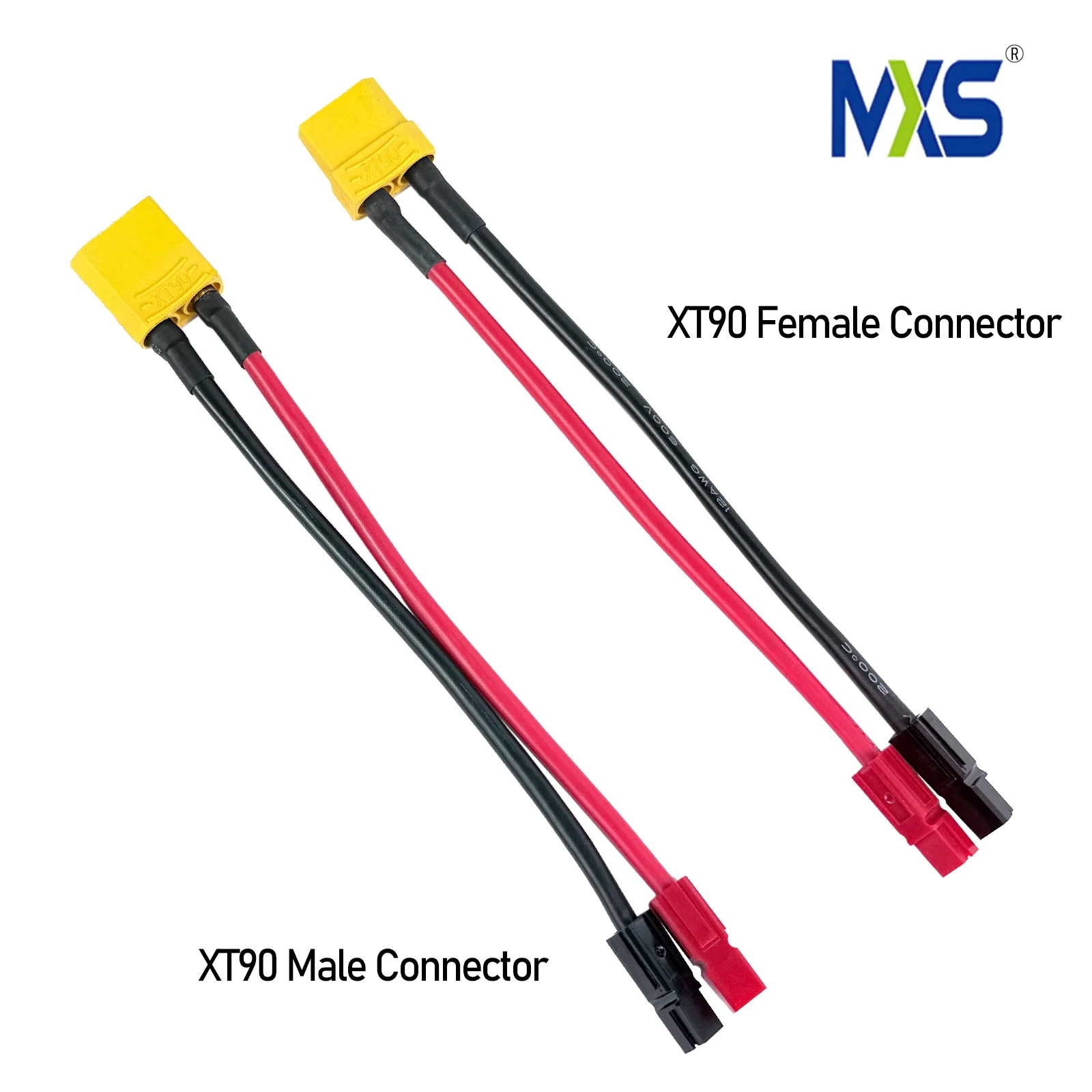 2 PCS XT90 Female To High Current DC Plug High Current DC Female Plug To Male Bullet Terminal XT60 Female To XT90 Male Connector