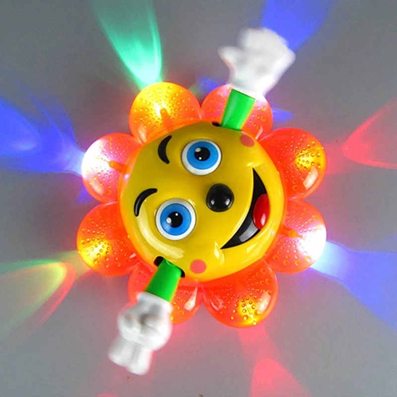 

Kids Fun 360° Rotating Moving Flashing Sounding Sunflower Toy Toddlers Cute Cartoon Electronic Interactive Plant Educational Toy