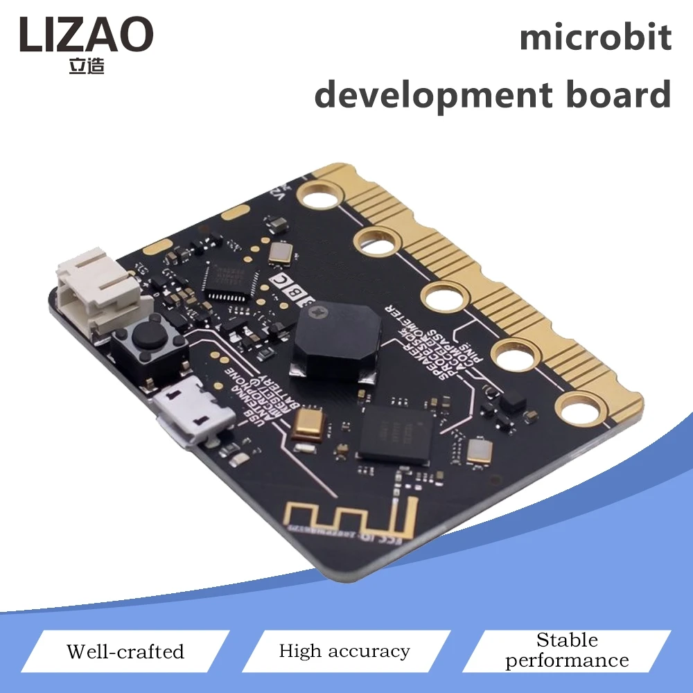 Micro:bit V2 Development Board Built-in Speaker Microphone Accelerometer BLE 5.0 Micro USB STEM Programming Education Board