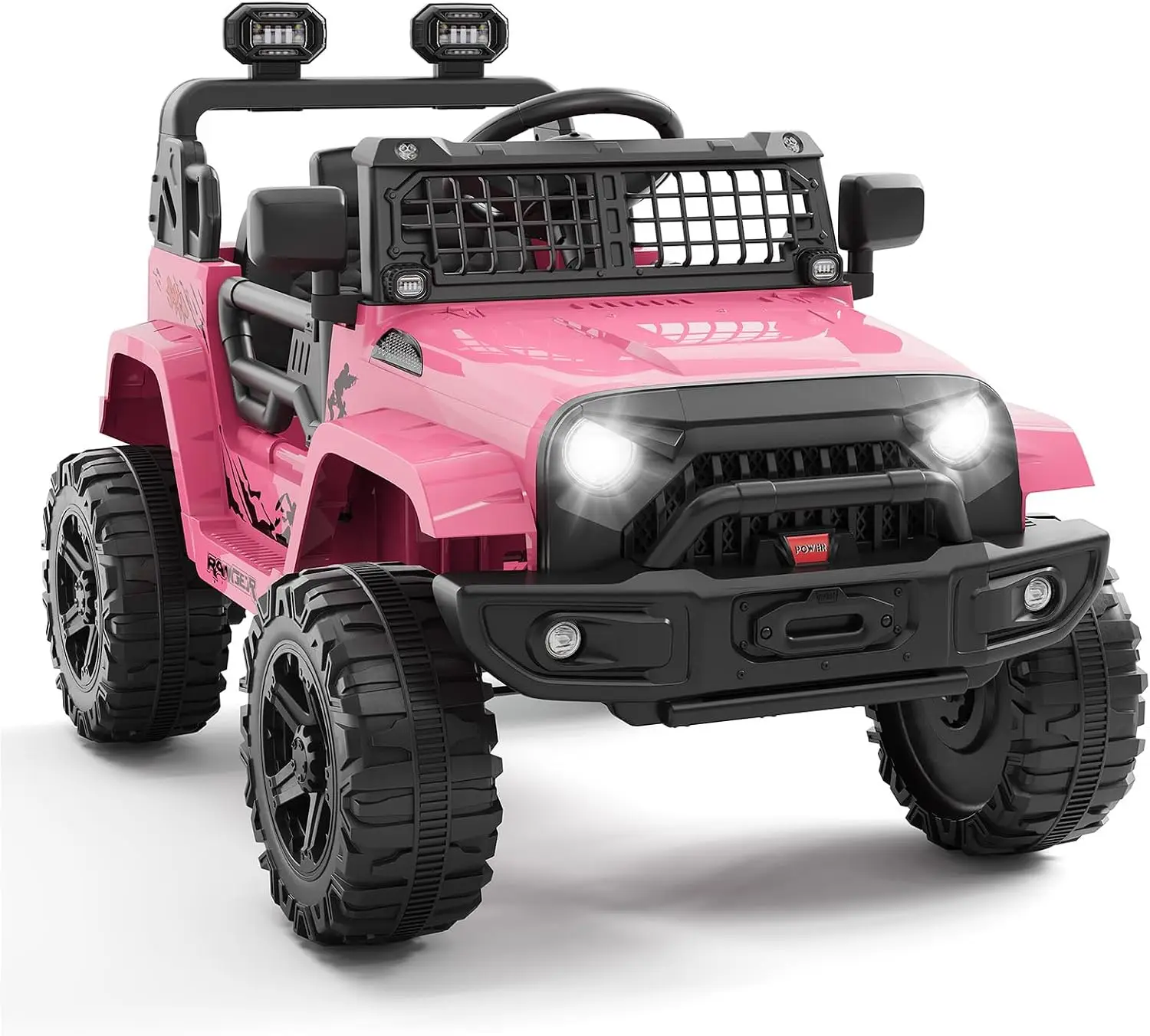 Toddler Electric Vehicle 12V Ride On Toys Parent Remote Control Spring Suspension Led Lights Bluetooth Music 3 Speeds Ride Car T