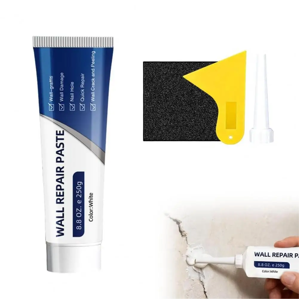 1/2/3 Sets Drywall Repair Kit with Scraper, Sandpaper, Nozzle, Quick Drying Wall Mending Agent for Holes & Cracks, DIY Wall Fix