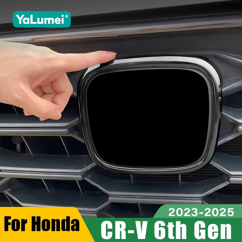 Für Honda CR-V CRV 6. Generation 2023 2024 2025 Hybrid Auto Kühlergrill Logo Trim Rahmen Abdeckung Trim Zubehör