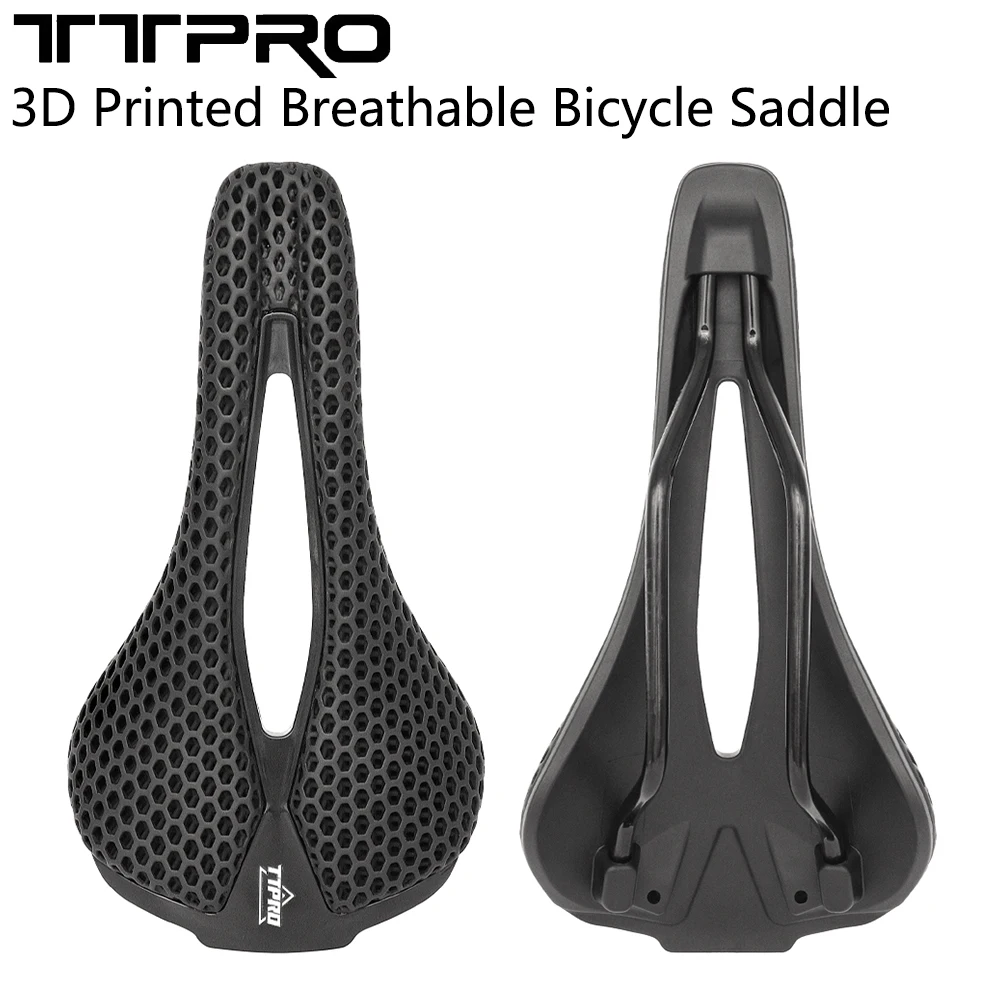 

TTPRO 3D Printed Bicycle Saddle Ultralight Hollow Comfortable Breathable MTB Gravel Road Bike Cycling Seat Parts