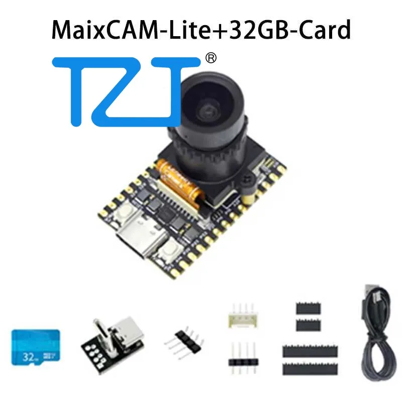 TZT Sipeed MaxiCAM-Lite Camera Development Board RISCV AI Visual Recognition Support for MaixVision IDE (without/with 32GB Card)
