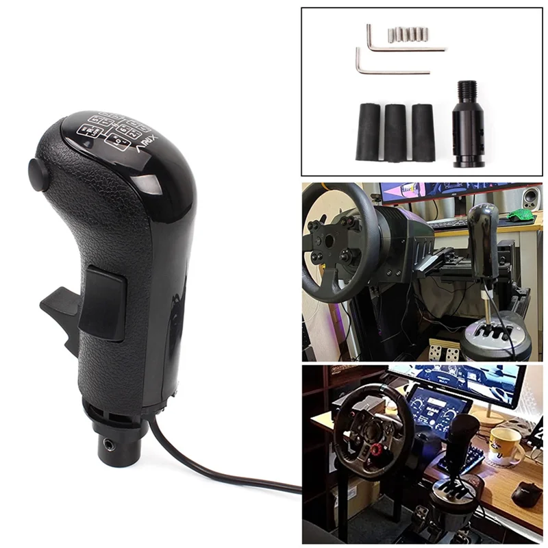 

ABHY-USB Gearshift Knob Shifter Knob For Logitech G923 G29 G27 G25 TH8A USB Gearshift Knob For ATS ETS2 HB043