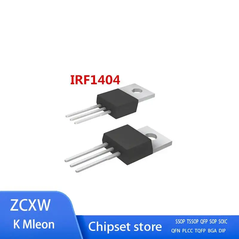 5 unids/lote-50 unids/lote IRF1404 IRF1404Z F1404Z F1404-220 162A 40V TO-220