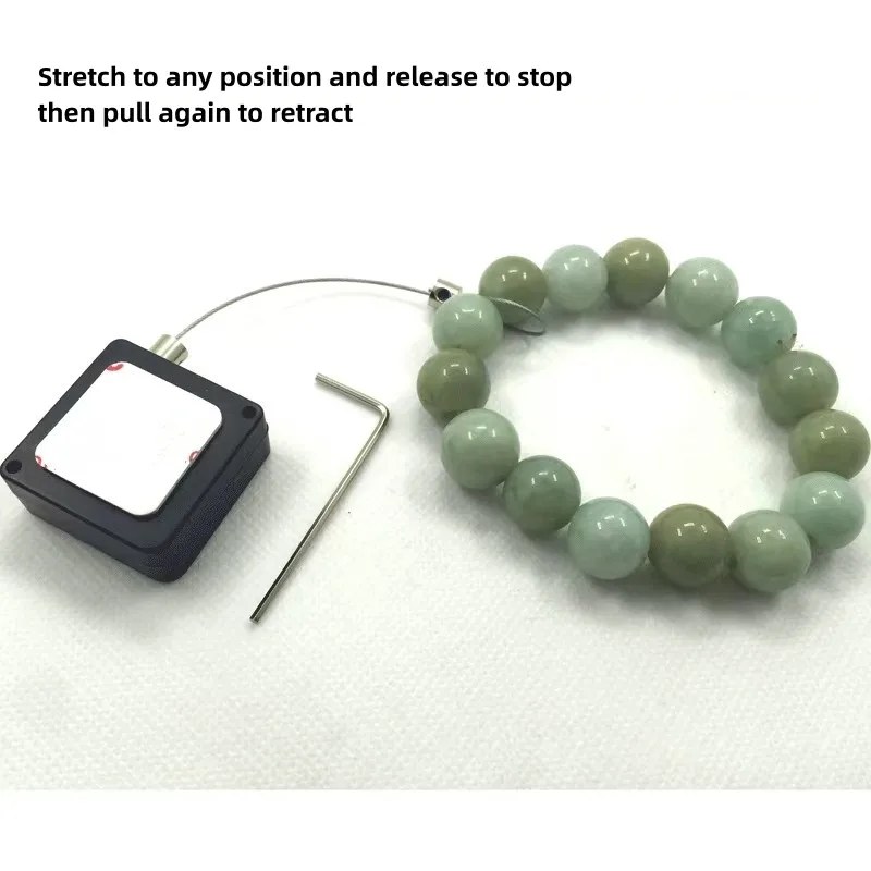 50 Pieces Display Anti-Theft Steel Wire Telescopic Reel, Which Can Temporarily Pause the Anti-Theft Pull Box