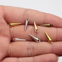 WYSIWYG 20pcs 4x16mm 7 Colors Cone Charms Pendant For DIY Jewelry Making Handmade Jewelry Craft Findings