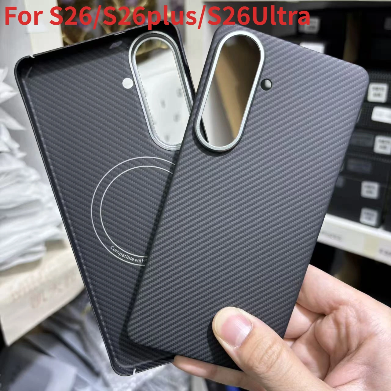 

For Samsung S26Ultra Kevlar Carbon Fiber 600D Ultra-thin Luxury Drop-resistant Phone Case S26Plus S26 Magnetic Protective Cover