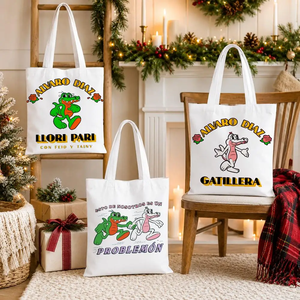 Popular Singer A-Alvaro Diaz Sayonara Storage Bags Oversized Canvas Tote Bag Casual Shoulder Bag Large Reusable Shopping Handbag