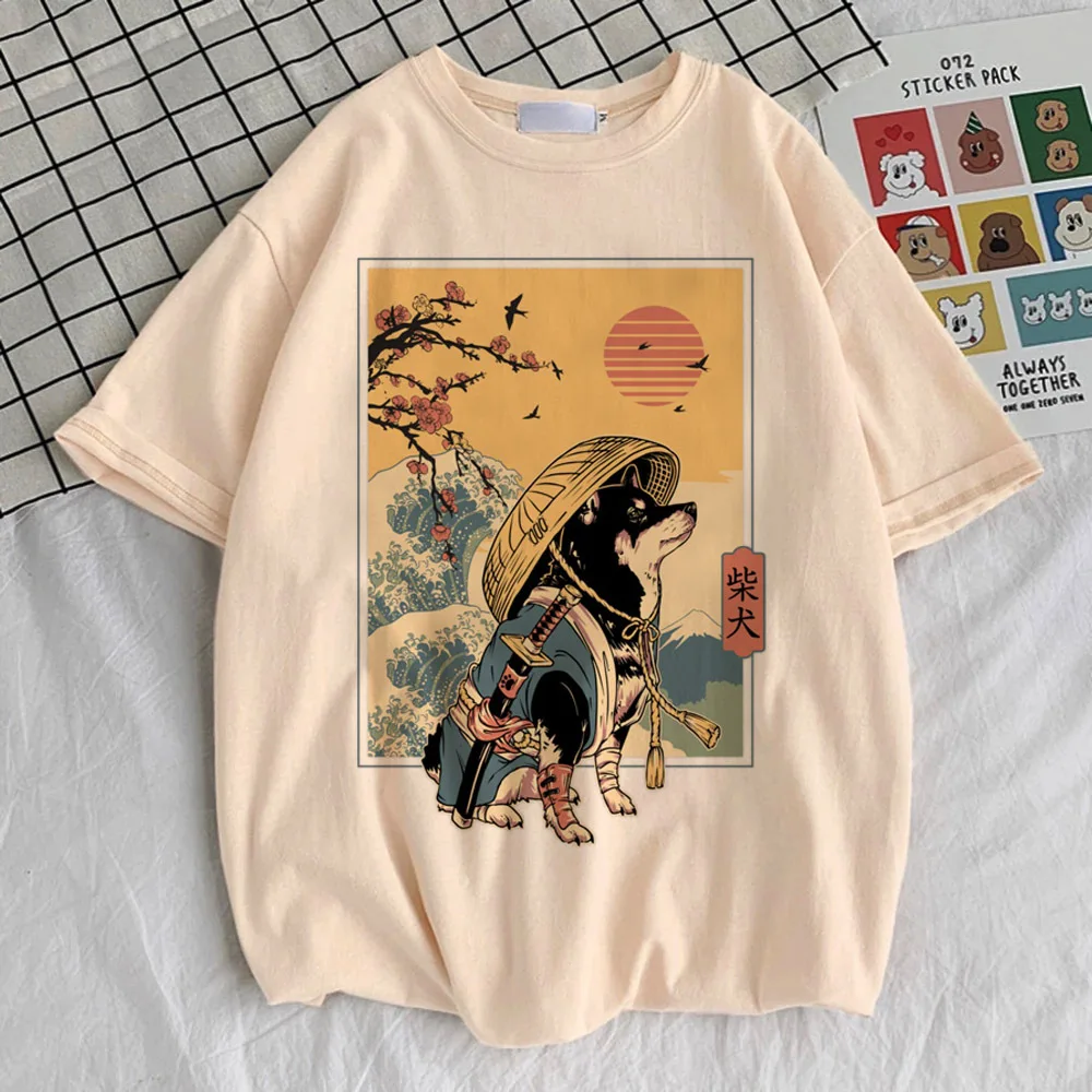 

Женская футболка Shiba Inu с винтажным рисунком 80-х годов Y2k в стиле гранж, корейская одежда, футболки, модные удобные эстетичные каваи