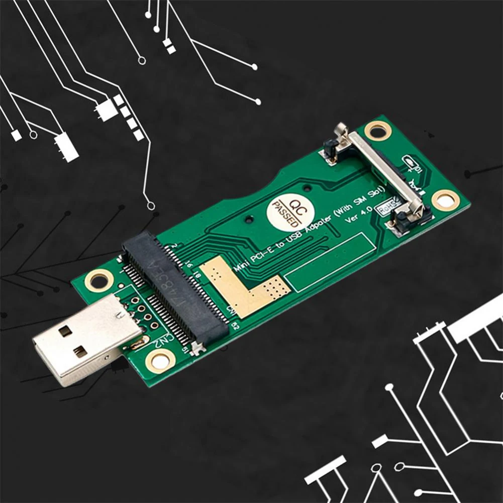 [A90P] Mini PCI-E to USB Adapter with SIM 8Pin Card Slot Plug and Play for WWAN/LTE Module for Bitcoin Litecoin BTC Mining