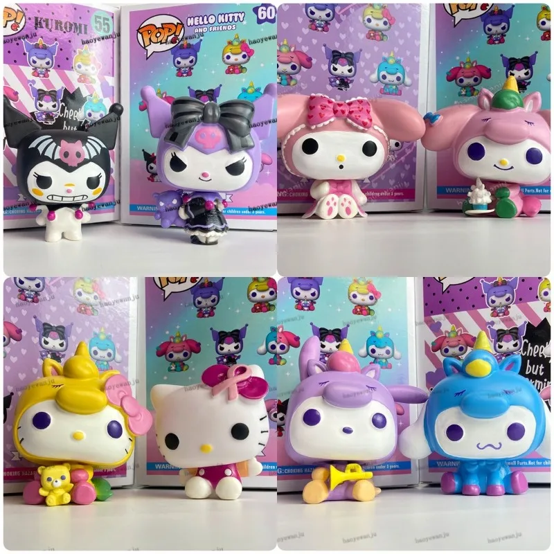 

Sanrio Hello Kitty Cinnamoroll Anime Kawaii Popular Desktop Decoration Cute Cartoon Lovely Doll Pendant Toys Gifts for Kids
