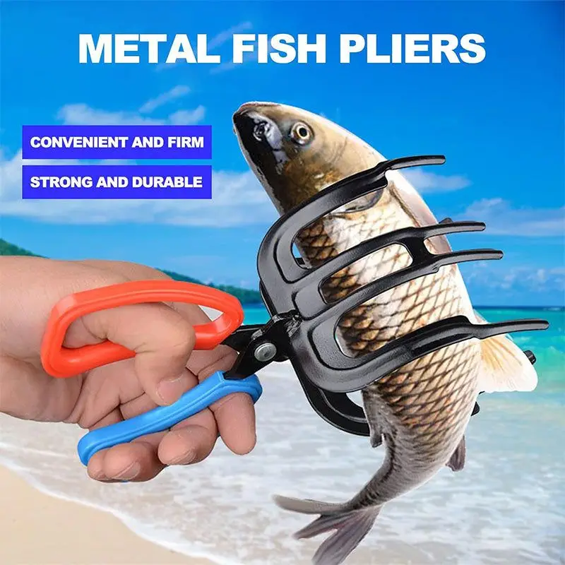 Metal Fishing Pliers Control Clamp Control Forceps Gripper Claw Tong Grip Tackle Tool For Catch Fish Fishing Accessories