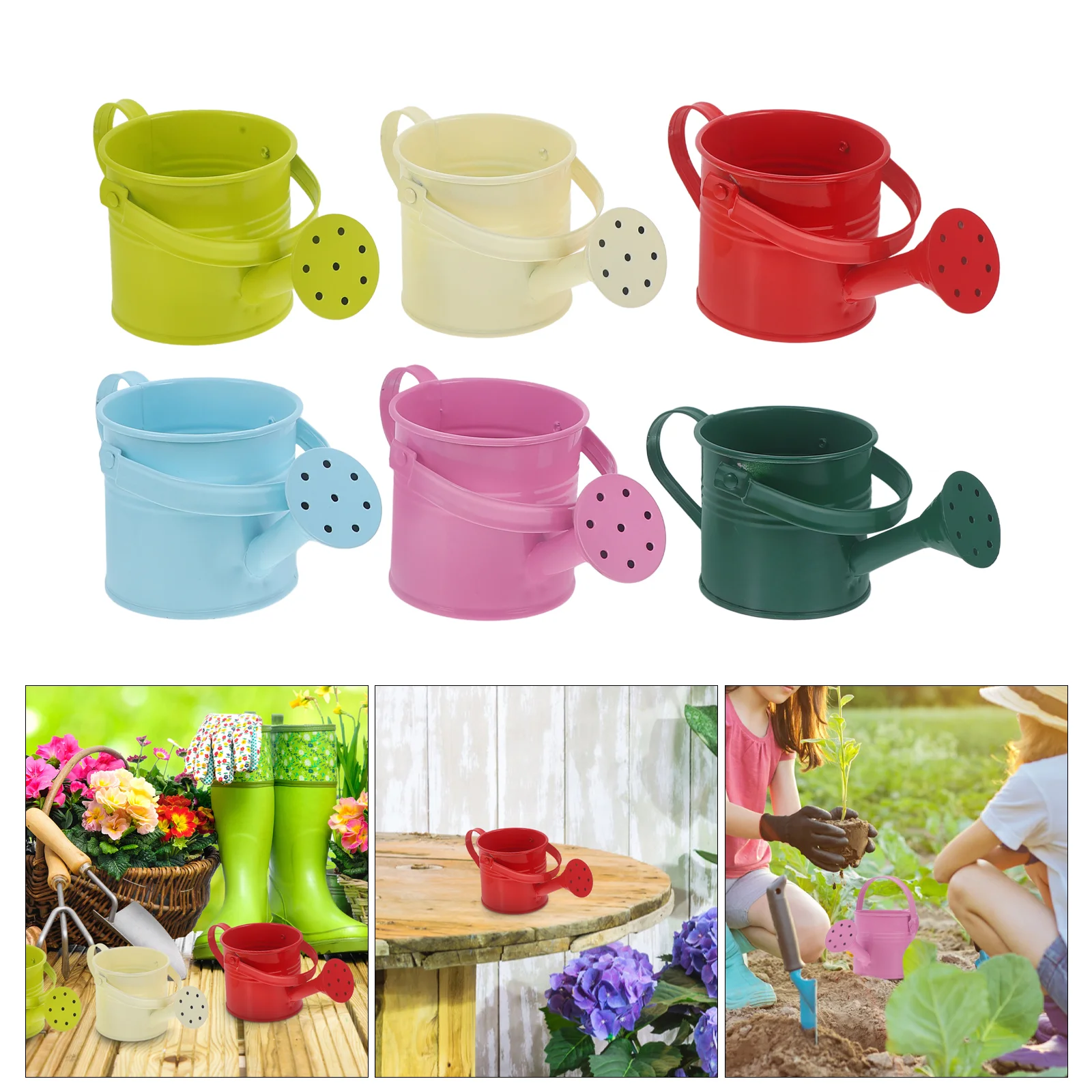 6 Pcs Watering Can The Hook Car Purse Magnetic Snap Closure Shoe Lace Rivets With Long Mouth Cans