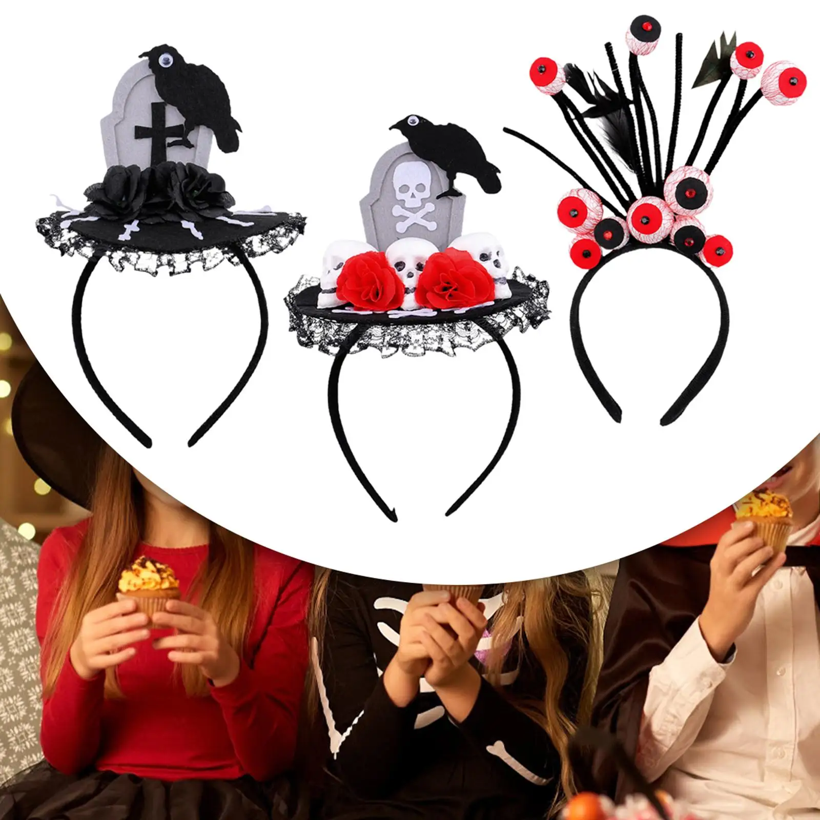 Halloween Hoofdband Kostuum Accessoires Voor Vrouwen Meisjes Hoofddeksel Voor Rollenspel Maskerade Festival Optredens Feest