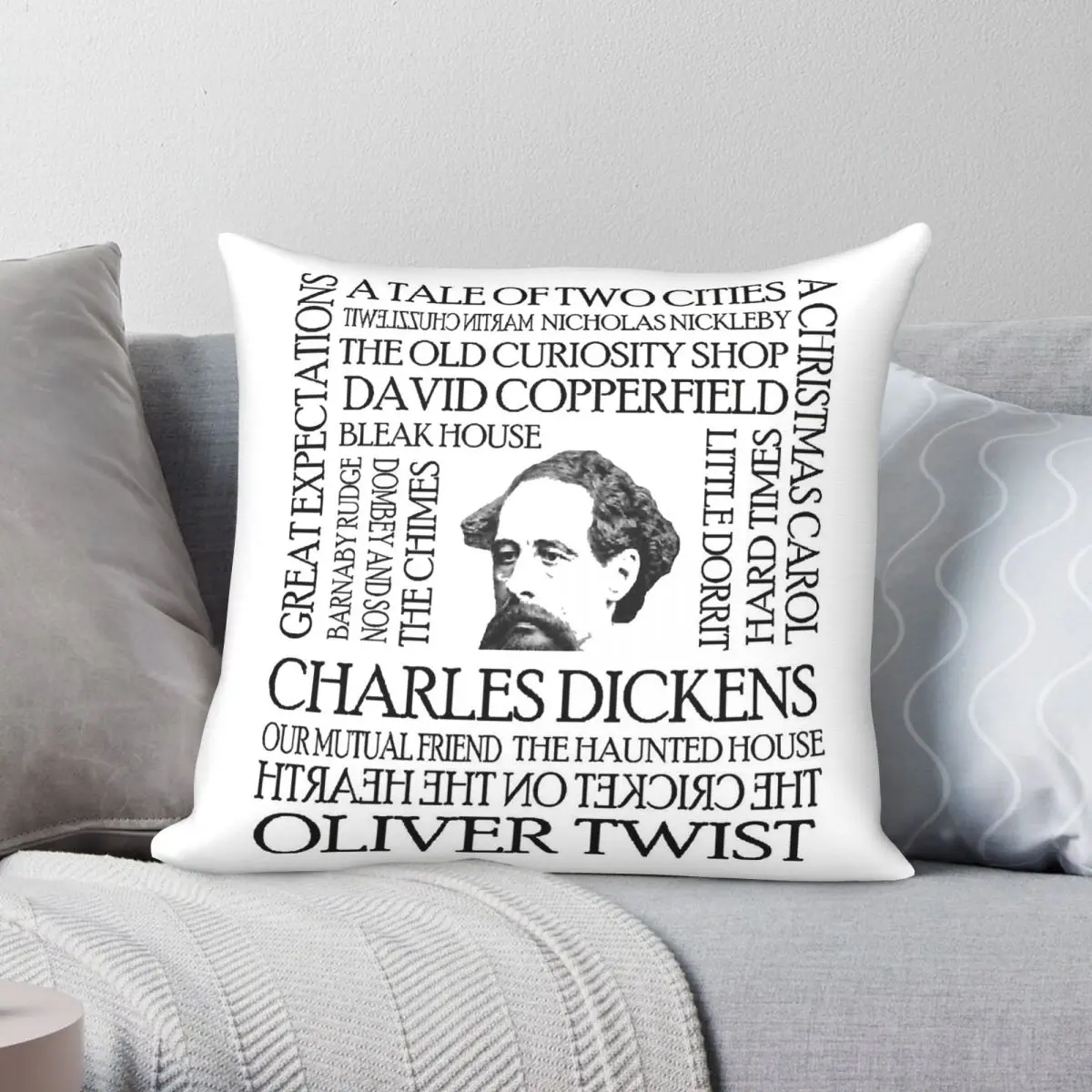 Charles Dickens Oliver Twist Pillowcase Polyester Linen Velvet Creative Zip Decorative Pillow Case Home Cushion Cover Wholesale