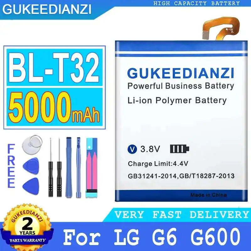 

Для LG G6 G600 H872 VS988 LS993 US997 BL T32 Safe BL-T32 5000 мАч Хорошая низкотемпературная батарея для мобильного телефона