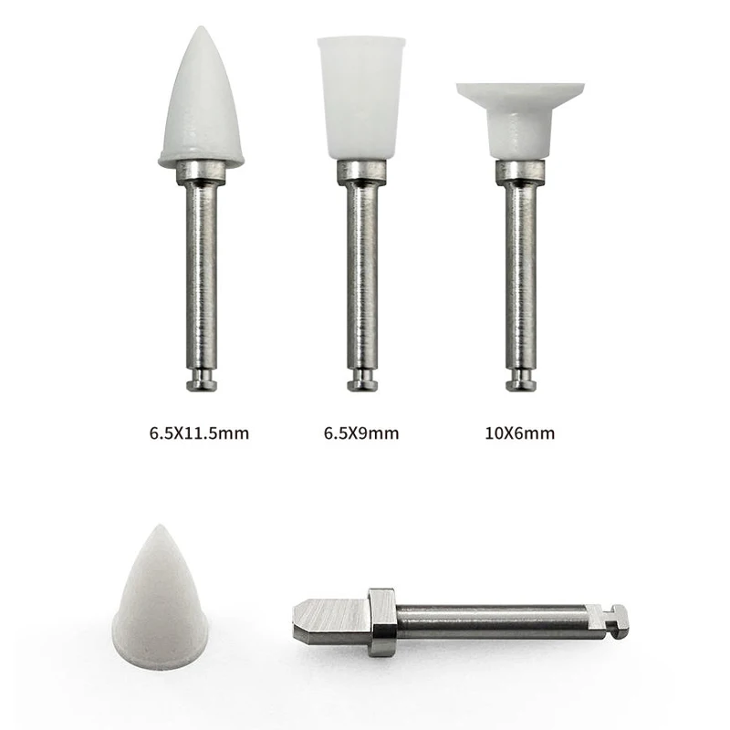 25 Stück Dental-Silikon-Ionen-Polierköpfe für Komposit-Harz, Ein-Schritt-Finishing-System, Polierkappen, Spitzen, Scheiben, RA-Dorn für Zahnärzte – Detail 1