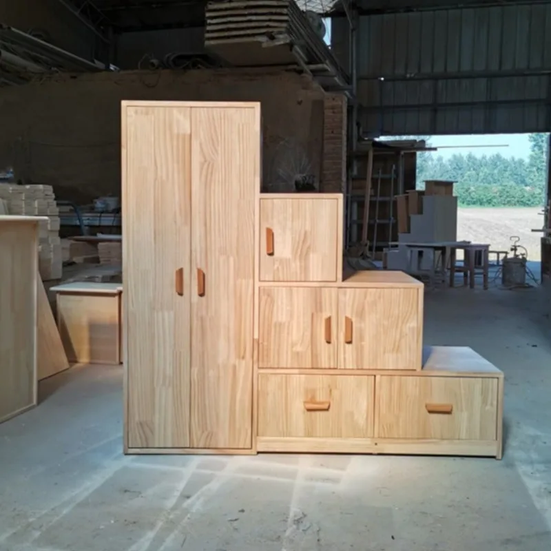 Solid wood ladder cabinet four steps ladder up and down bed high and low bed bunk bed with drawer ladder cabinet sold separately