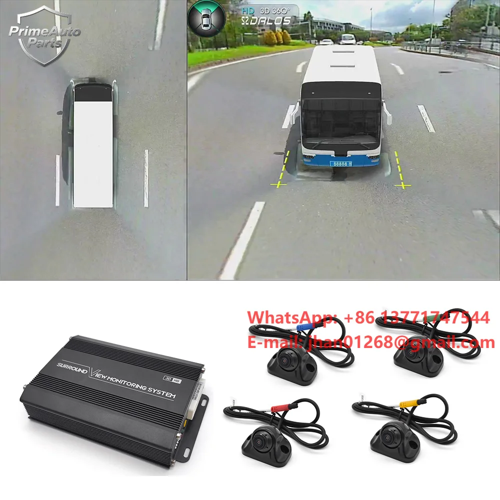 Newest Vehicle Blind Spot Visualization System 4-CH Car AHD Monitor System Camera 360 Soround View Car Camera System for RV
