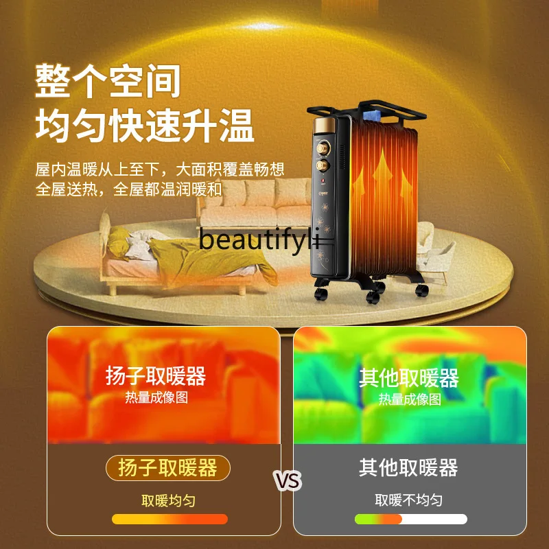 سخان كهربائي ثرموستاتي موفر للطاقة، تسخين سريع، مشعاع غرفة النوم بمساحة كبيرة