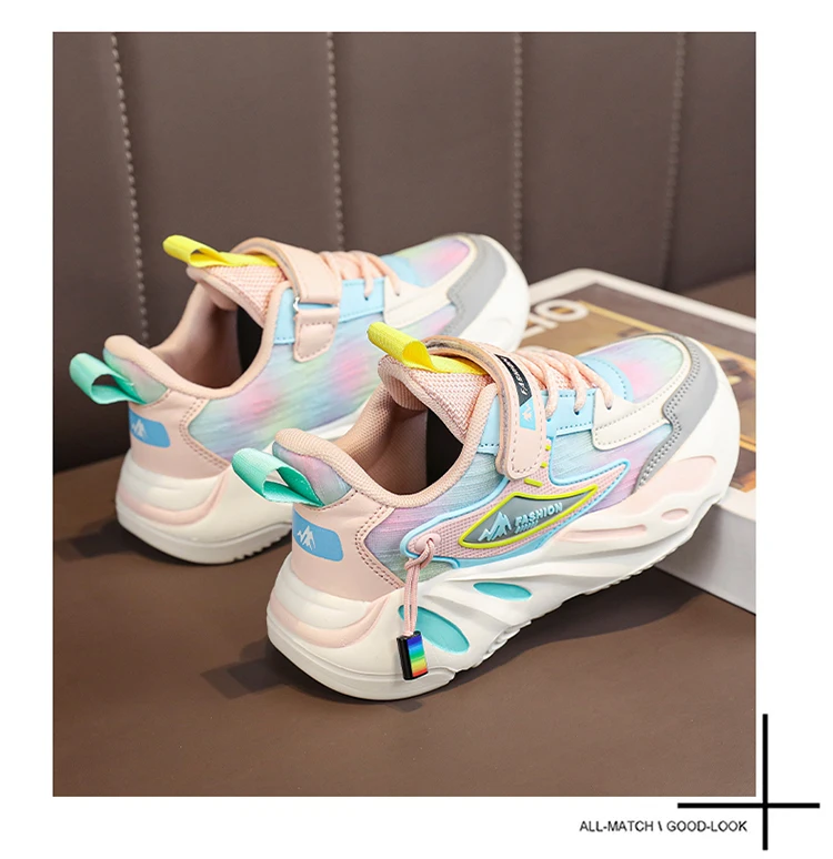 Mode Kinder Schuhe Mädchen Turnschuhe Schule Sport Sommer Mesh Atmungsaktiv Für Kinder Tennis Casual Schuhe – Detail 7