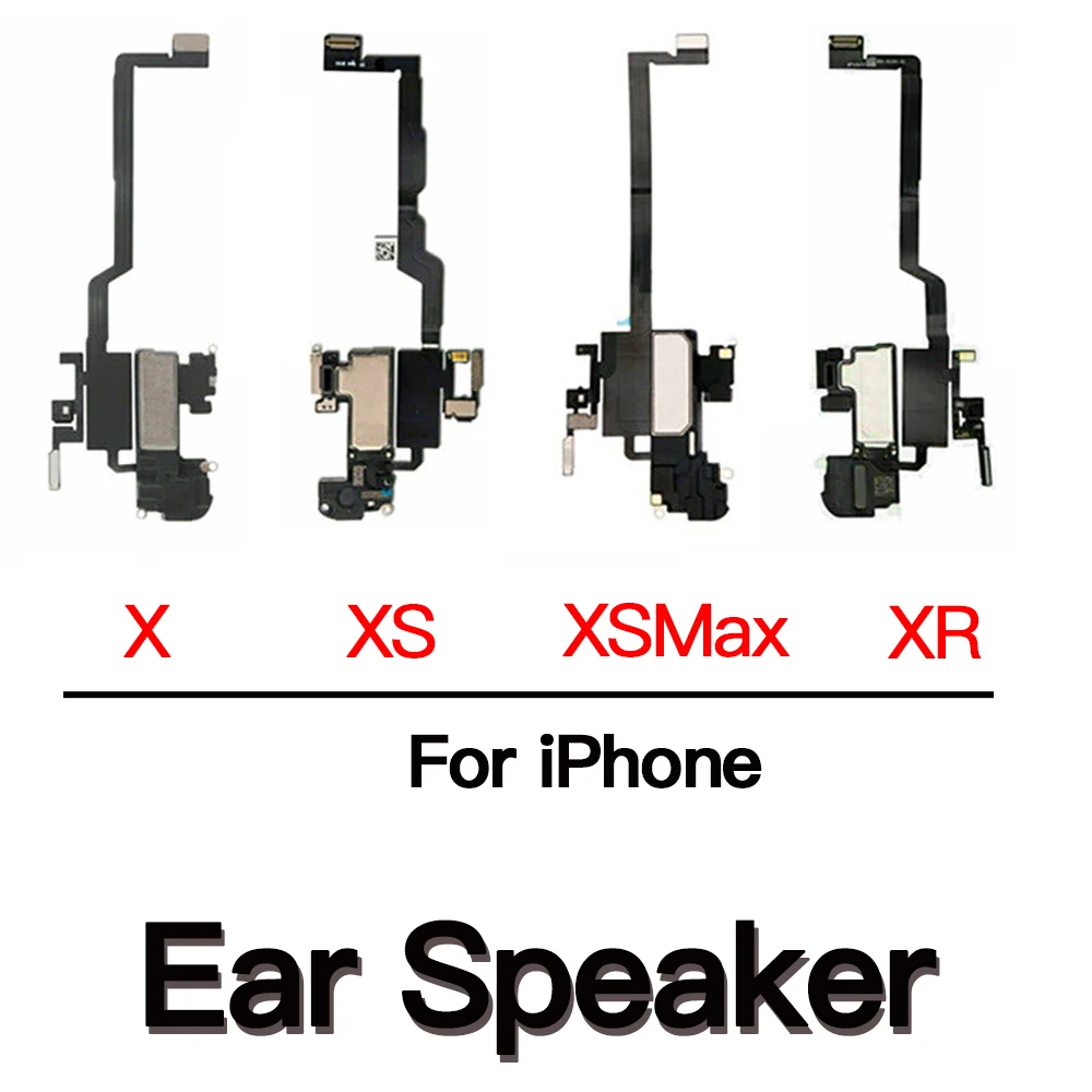 Ear Speaker With Flex Cable Replacement For iPhone X XR XS Max Ear Piece With Light Sensor Microphone