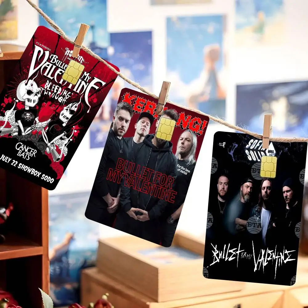 Singer Bullet For My Valentine Anmie Sticker Film Skin Cover For Credit Card Debit Bank Card Front