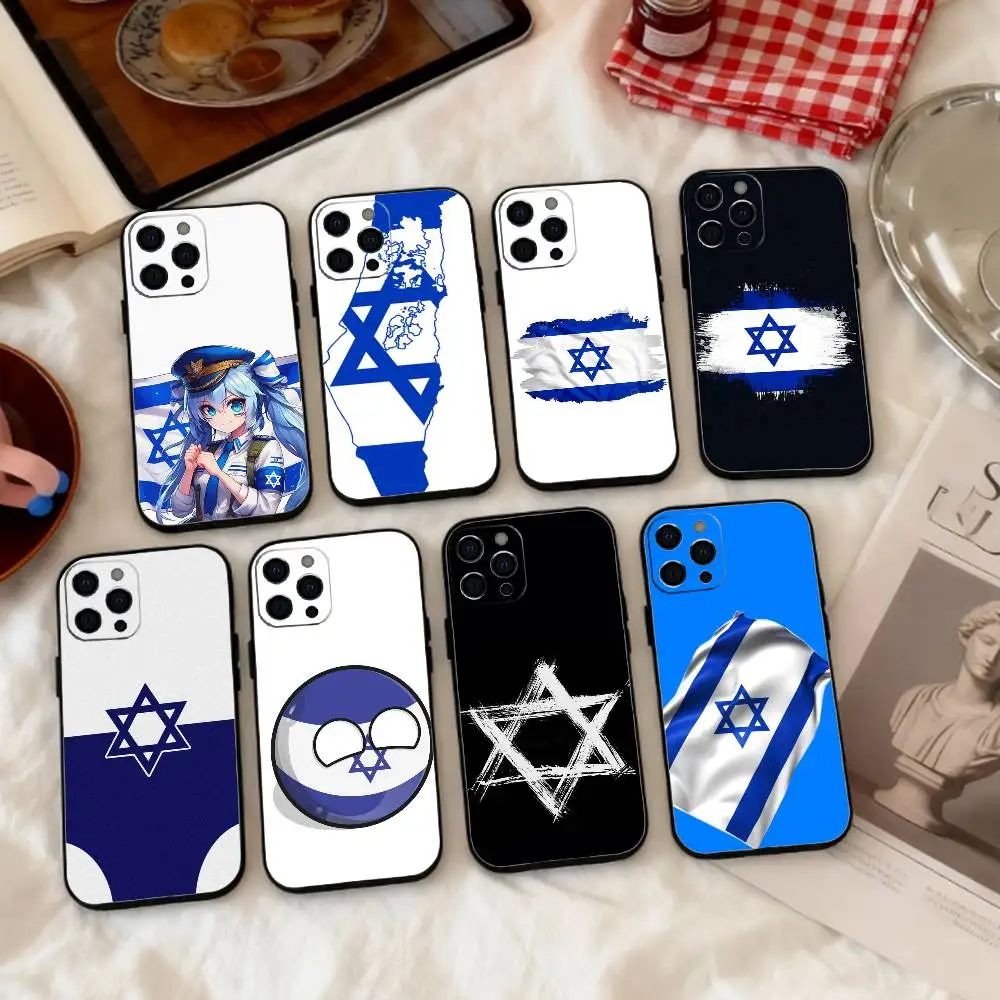 

F-Flag of Israel Phone Case Silicone Soft For IPhone 17 16 15 14 13 12 11 X XR Plus Pro Max Plus