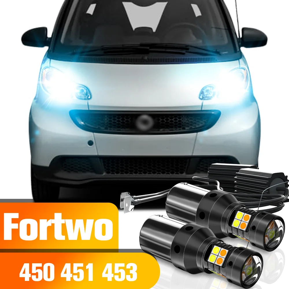 Dual Mode LED Turn Signal+Daytime Running Light 2pcs DRL Accessories For Smart Fortwo MK1 450 MK2 451 MK3 453 1998-2019