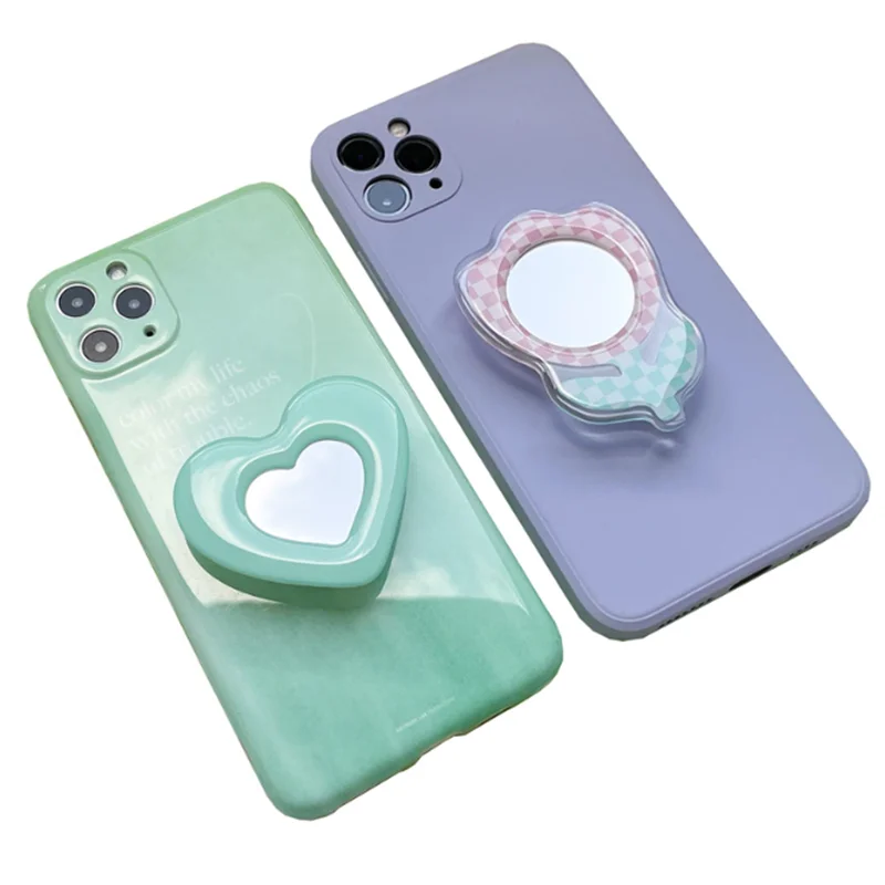 Fiore cuore specchio espansione 3D Stand Grip Mount presa del telefono Fold smartphone mobili staffa da tavolo supporto per telefono