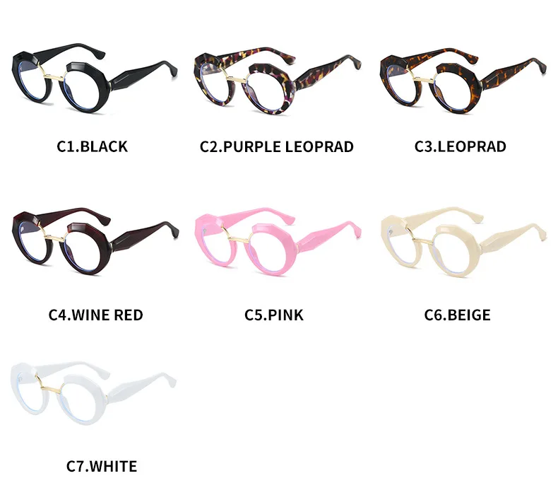 Retro Dicken Rahmen Runde frauen Presbyopie Brille Mode Anti Blau Licht Lesen Brillen Optische Verordnung Brillen – Detail 5