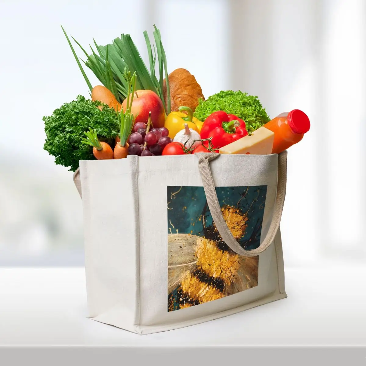 Big T Bee Tote Bag Canvas bag ecological bags tote bag canvas tote women
