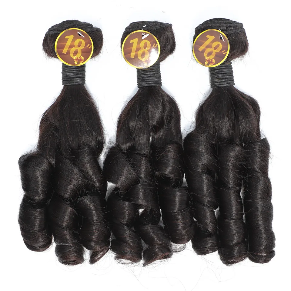 Elegant Bouncy Curly Bundles With Closure 100% Human Hair Extension 10-26 Inch Curly Human Hair Bundles and 4x4 Lace Closure
