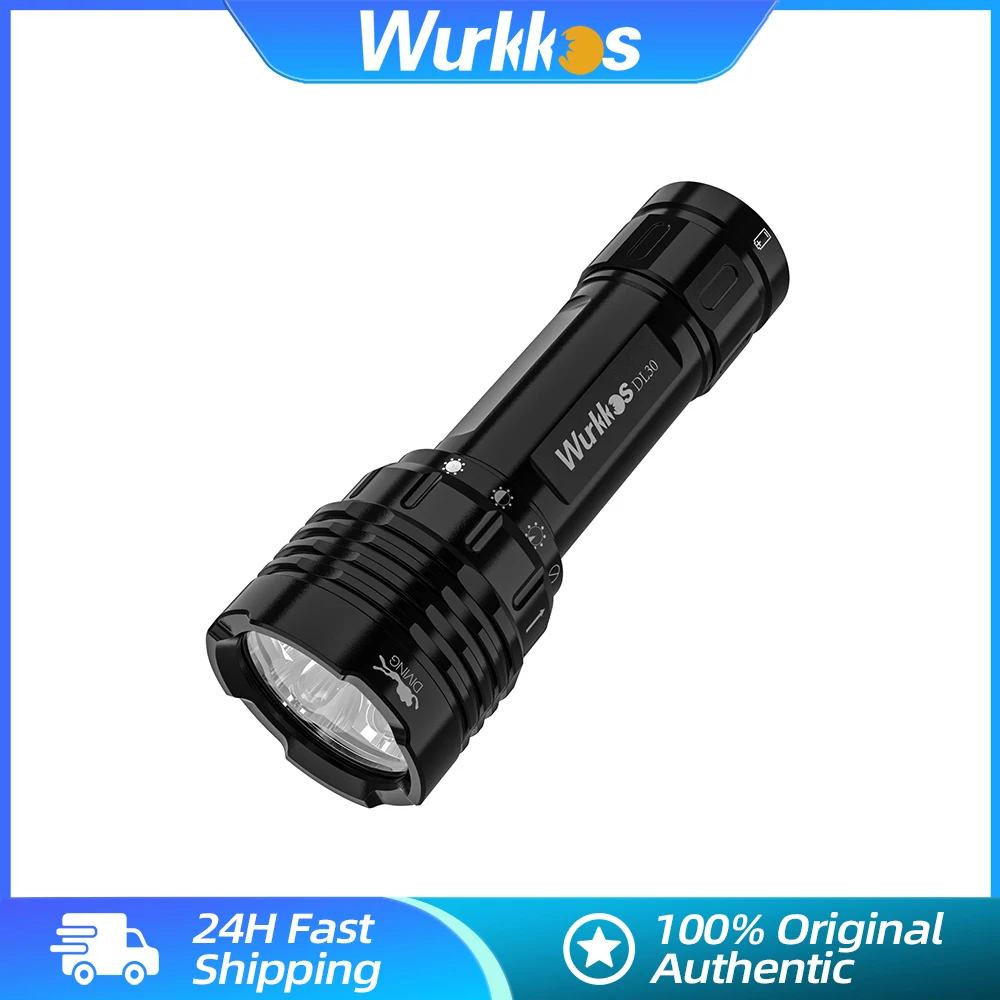 Wurkkos DL30 Camping Lamp Fishing Underwater Lantern 3600LM Diving Flashlight LH351D LED Work Light IPX-8 Magnetic Rotary Switch