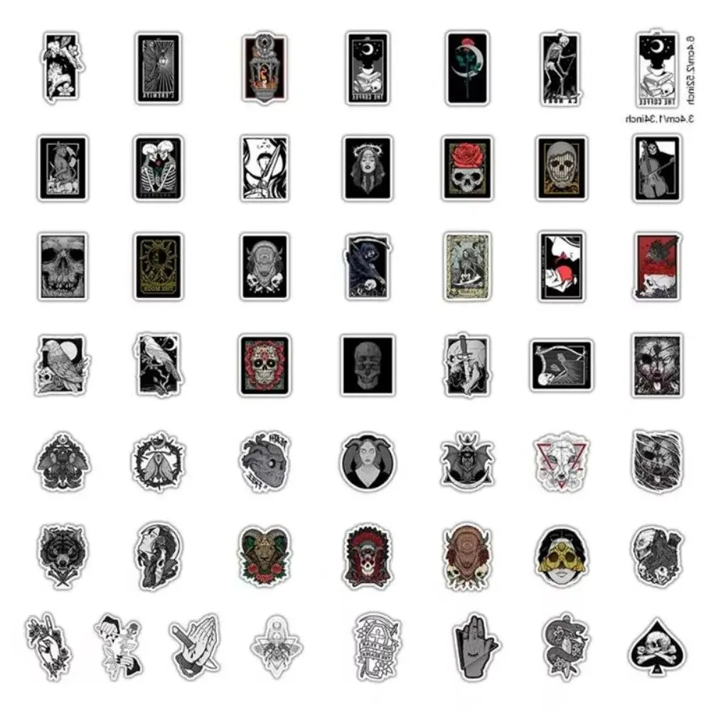 50 stuks gotische schedel cartoon graffiti skateboard mobiele telefoon helm helm laptop sticker sticker