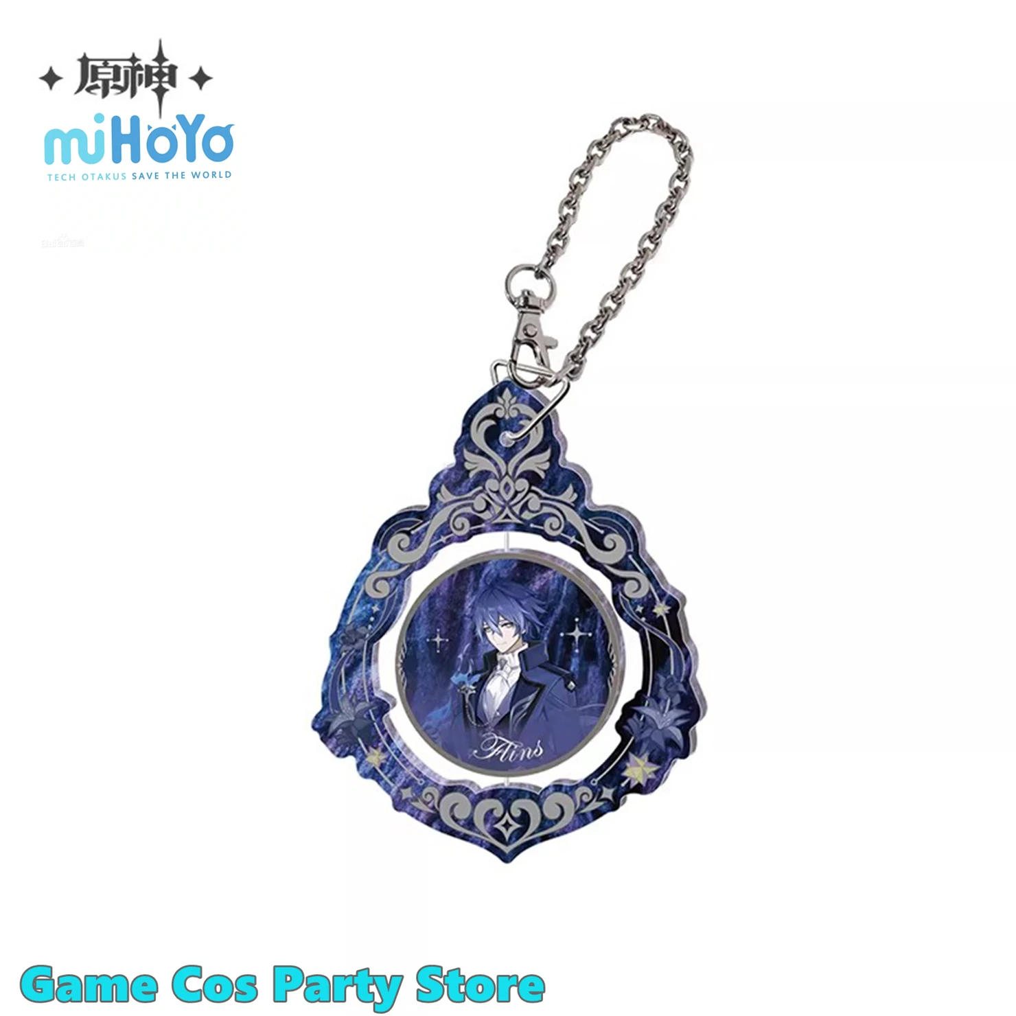 [Genuine] Genshin Impact 2026 FES Rotating Pendant Wanderer Flins Columbina Cosplay Diy Accessories Arlecchino Skirk Keychain
