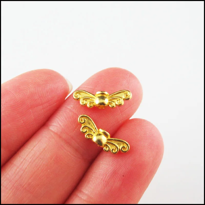Fashion New Animal Butterfly Dragonfly Wings Angel Wings Charms Gold Color Spacer Beads