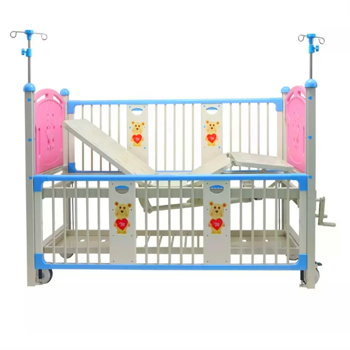 

EU-CB618 Factory 2 Cranks 2 Function Adjustable Newborn Medical Crib Kids Nursing Pediatric Bed Manual Hospital Children Bed