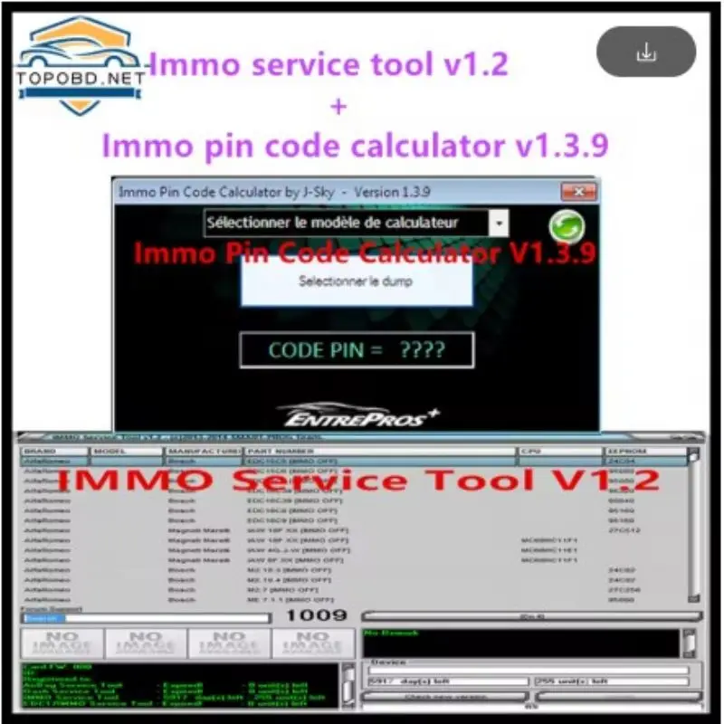 

IMMO-pin code calculator v1.1.9 + Edc 17 IMMO, service tool V1.2 + install video guide + remote help to install