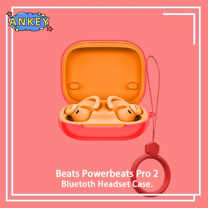for Beats Powerbeats Pro 2 Case Protective Earphone Cover Ring Anti-fall Soft Silicone Wireless Bluetooth Earbuds Shell Carrying