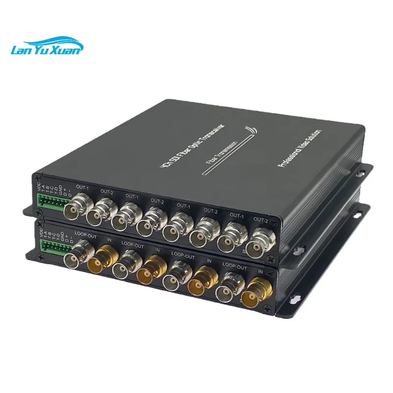 

4-Channel 3G SDI Fiber Converter with RS485 & Tally SM 20KM LC Connector