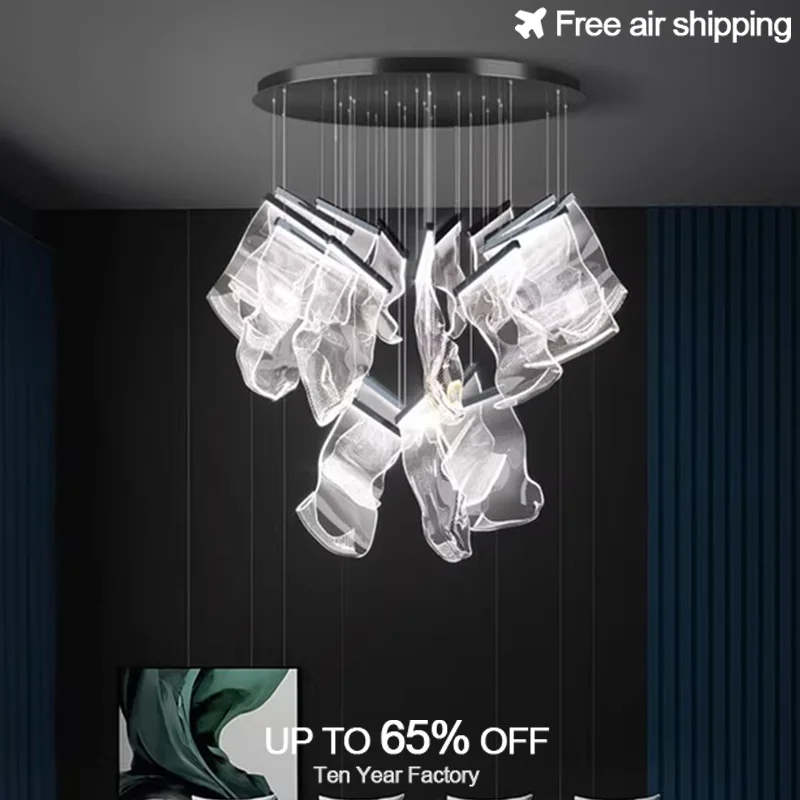 

Modern Golden Aesthetic LED Chandelier Suspension Hanging Lighting for Dining Room Indoor Home Decoration Lamp