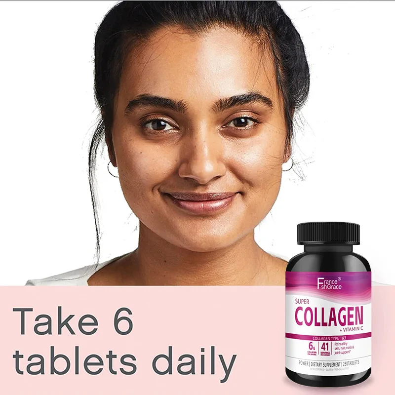 Collagen tablets Collagen Supplement - For Skin, Joint Health, Energy Supplement, Immune Support, Non-GMO